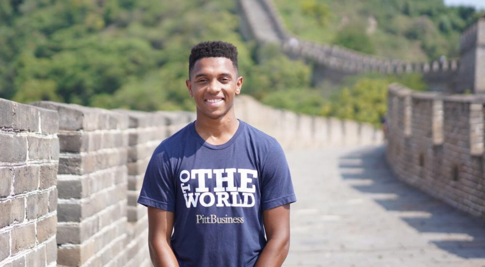 Student on the Great Wall of China