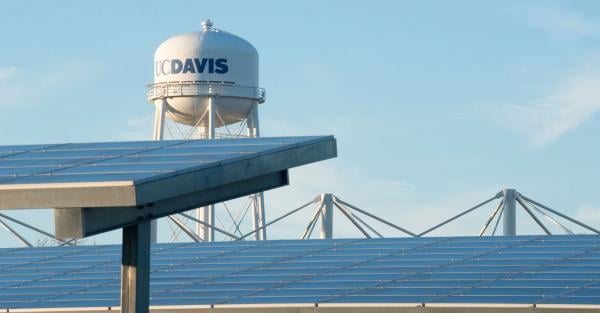 Solar panels at the University of California-Davis