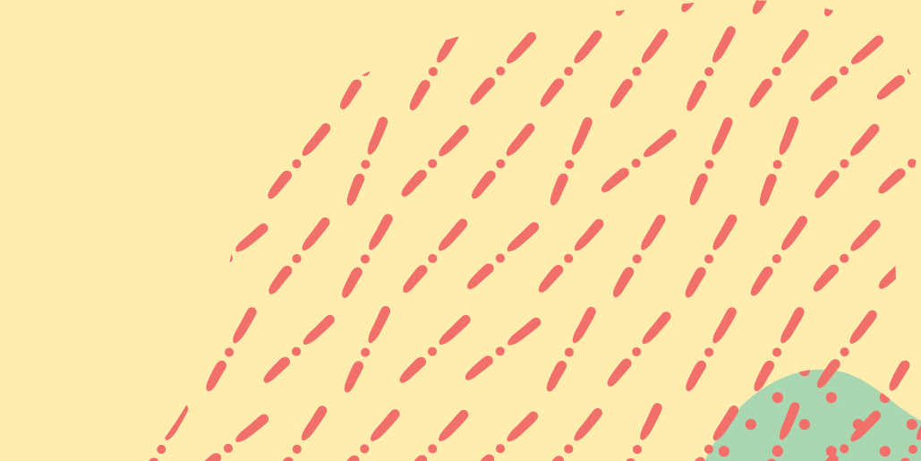 Colored dots and dashes on different colored backgrounds.