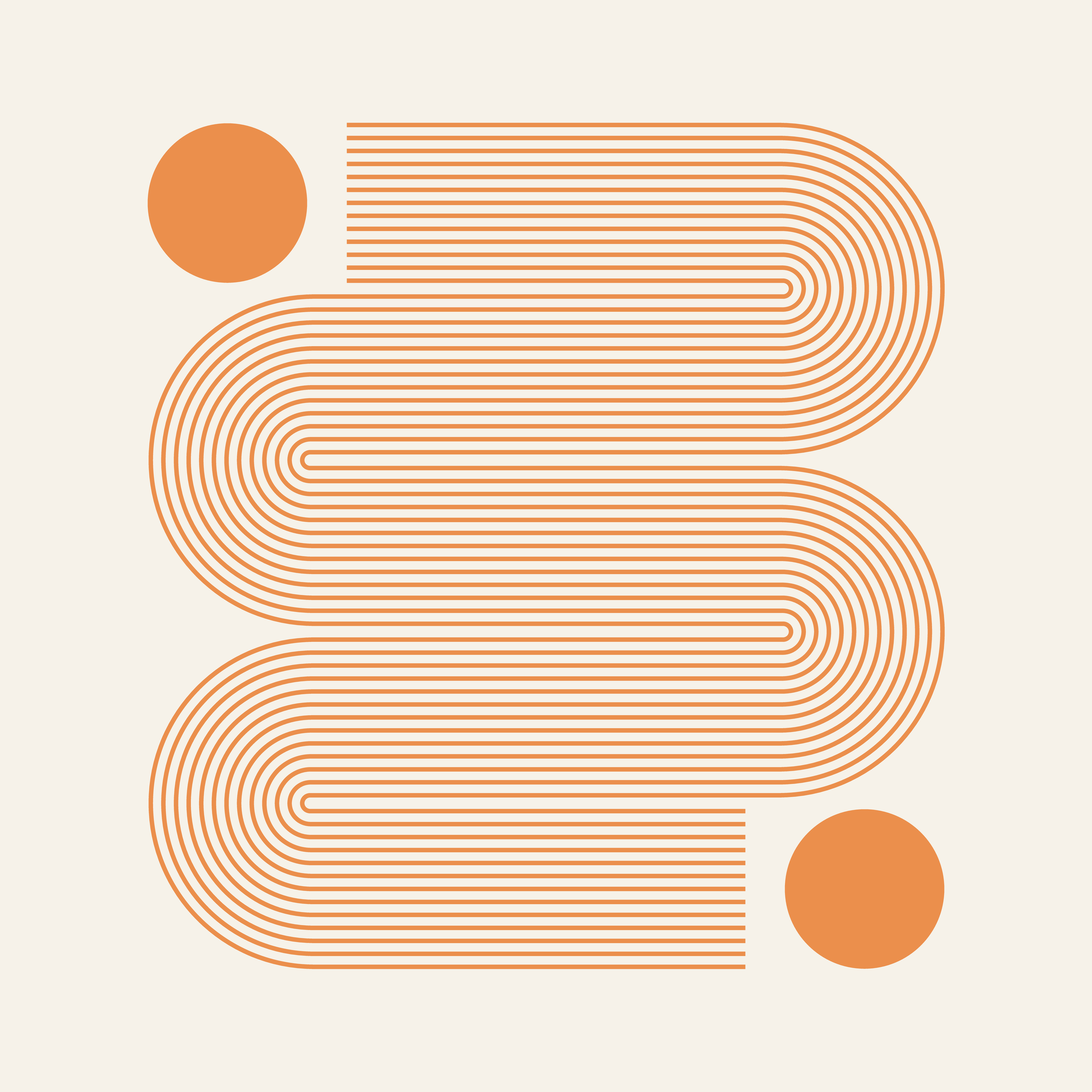 Abstract art with lines and circles