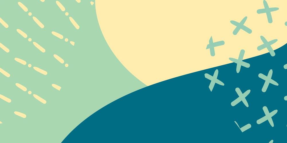 Colored dots and dashes on different colored backgrounds.