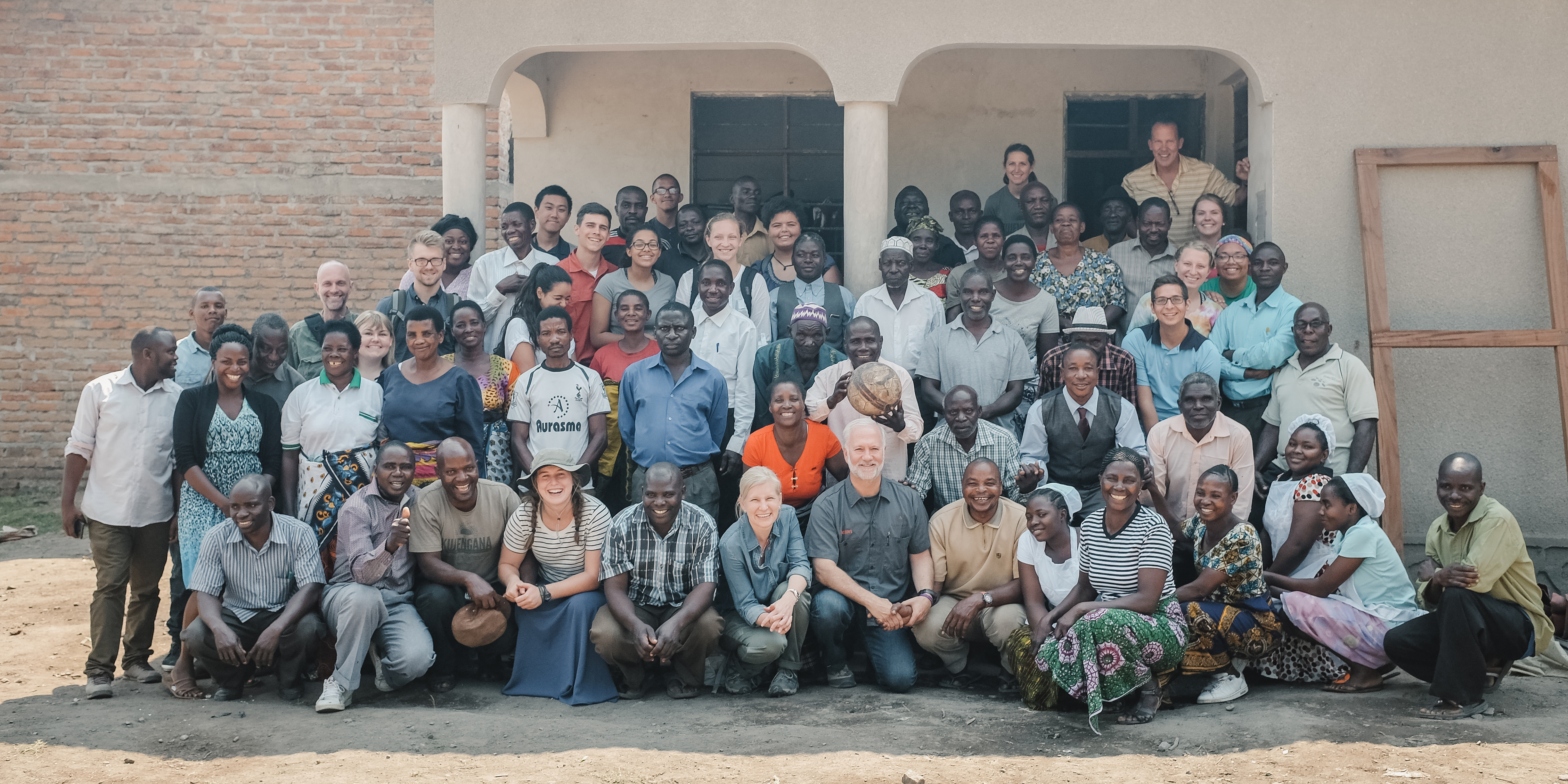 Group of farmers and students