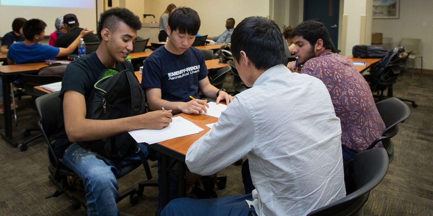 Embry-Riddle Aeronautical University students in the Language Institute