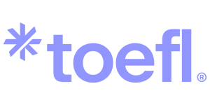 toefl logo in periwinkle