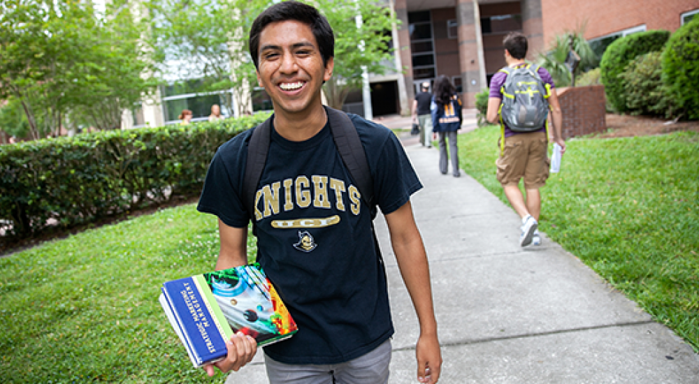 Student on UCF campus