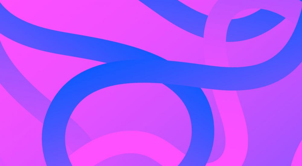 Pink background with blue lines