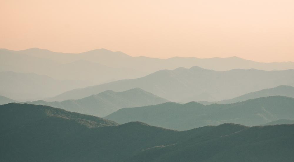 Mountain ranges in different shades