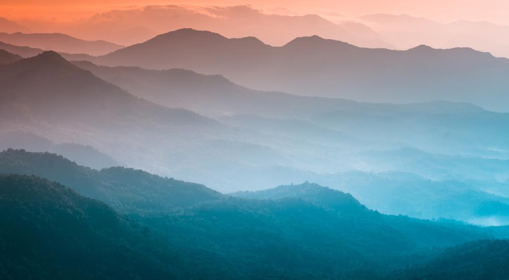 Photo of a mountain range