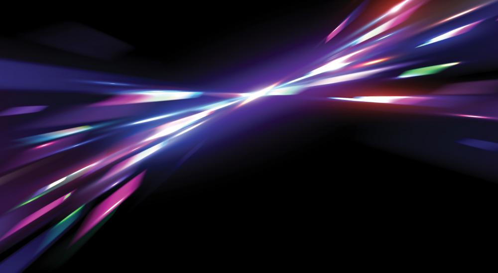 light refracting in multiple colors