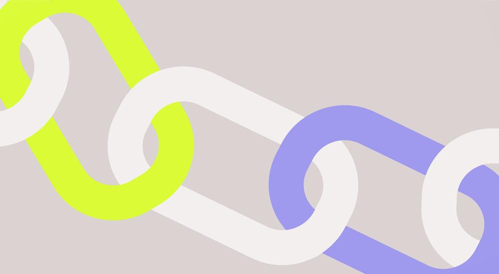 illustration of different colored chain links