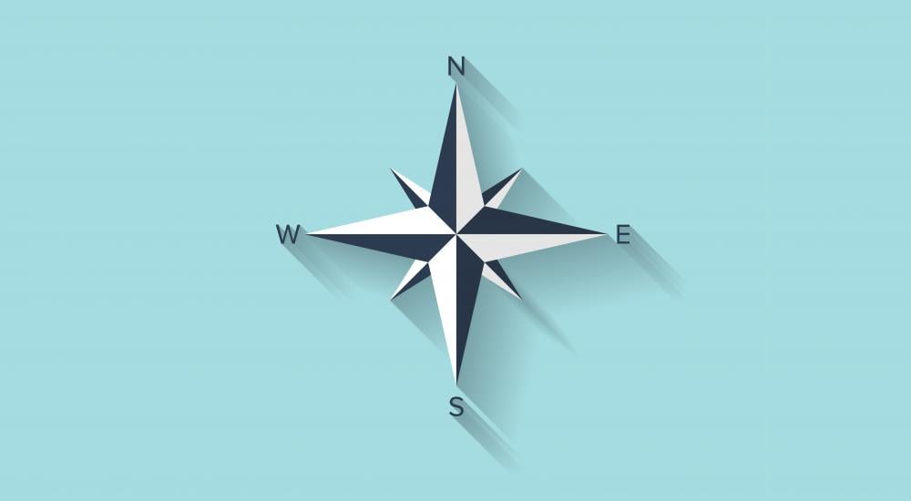 Illustration of a compass