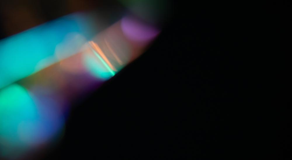 points of light in soft focus against dark background