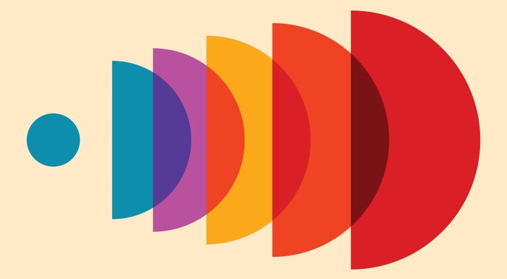 illustration of different colored shapes
