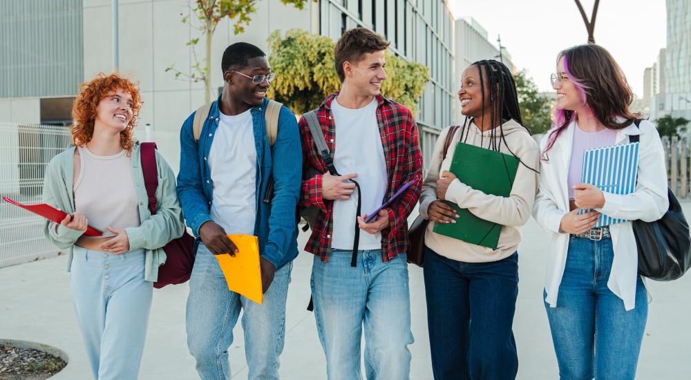 diverse group of young people