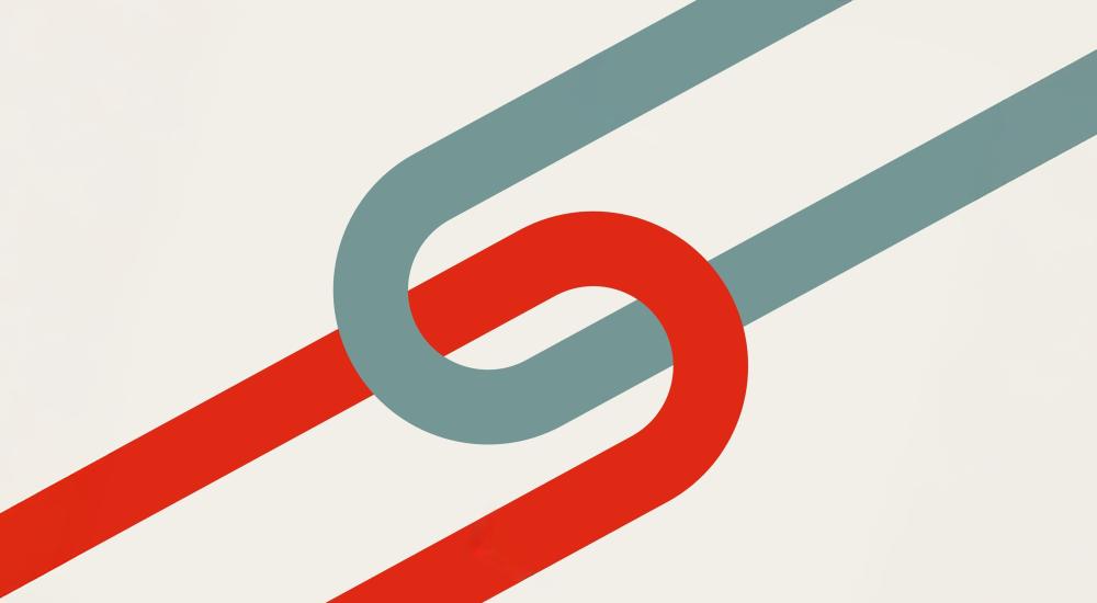 Illustration of two different colored links