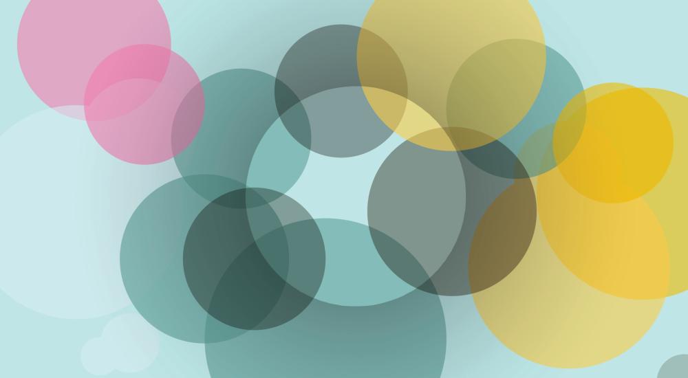 Colored circles overlapping