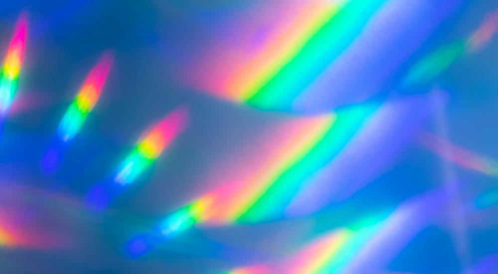 light refracting in multiple colors