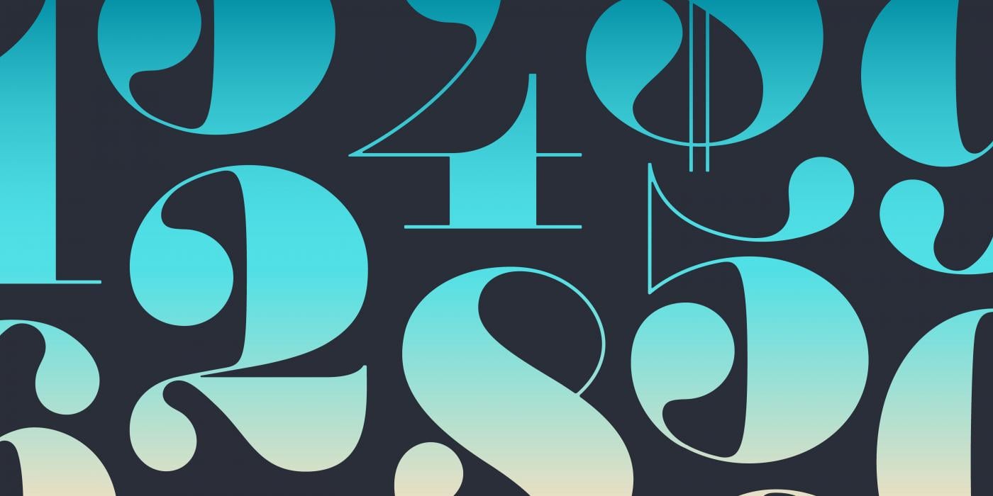 typography with numbers