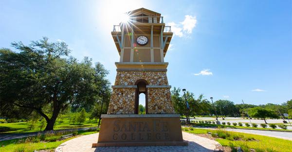 Santa Fe College Clock Tower photographed on June 24, 2020. Photo courtesy of Matt Stamey/Santa Fe College