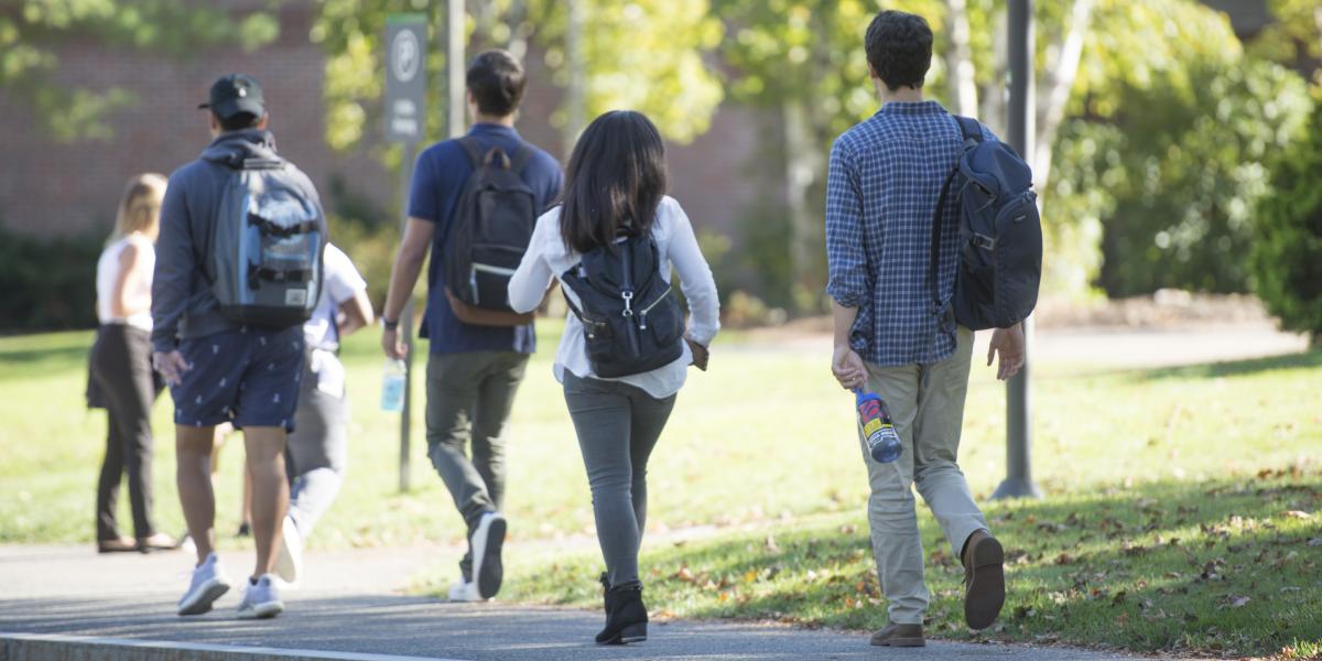 Babson College students on campus