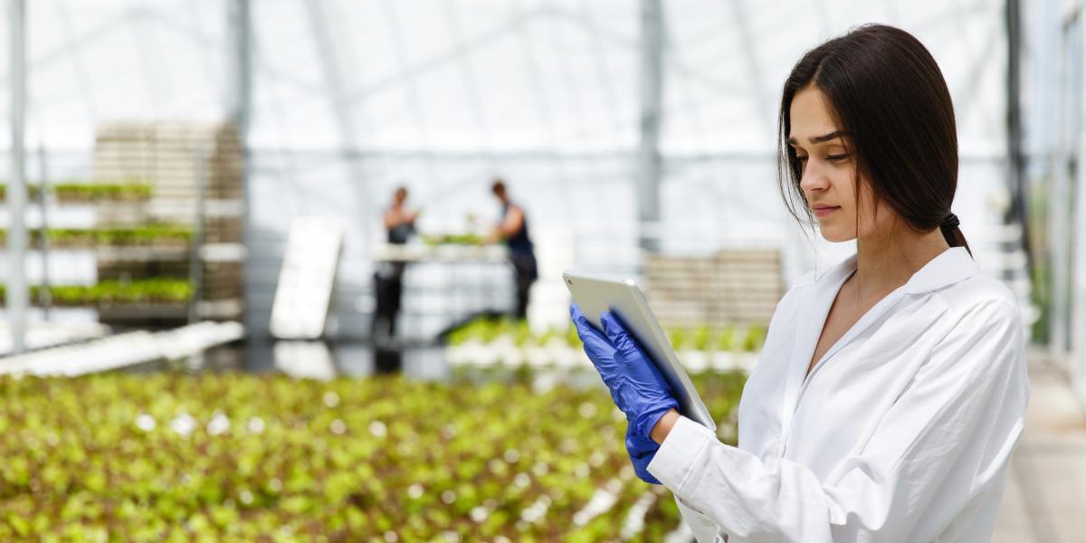 female researcher