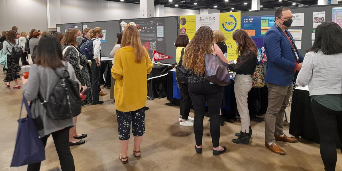 Conference attendees at the 2023 poster fair