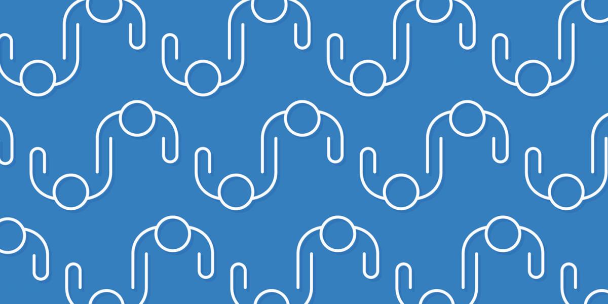 Pattern drawing of figures facing each other