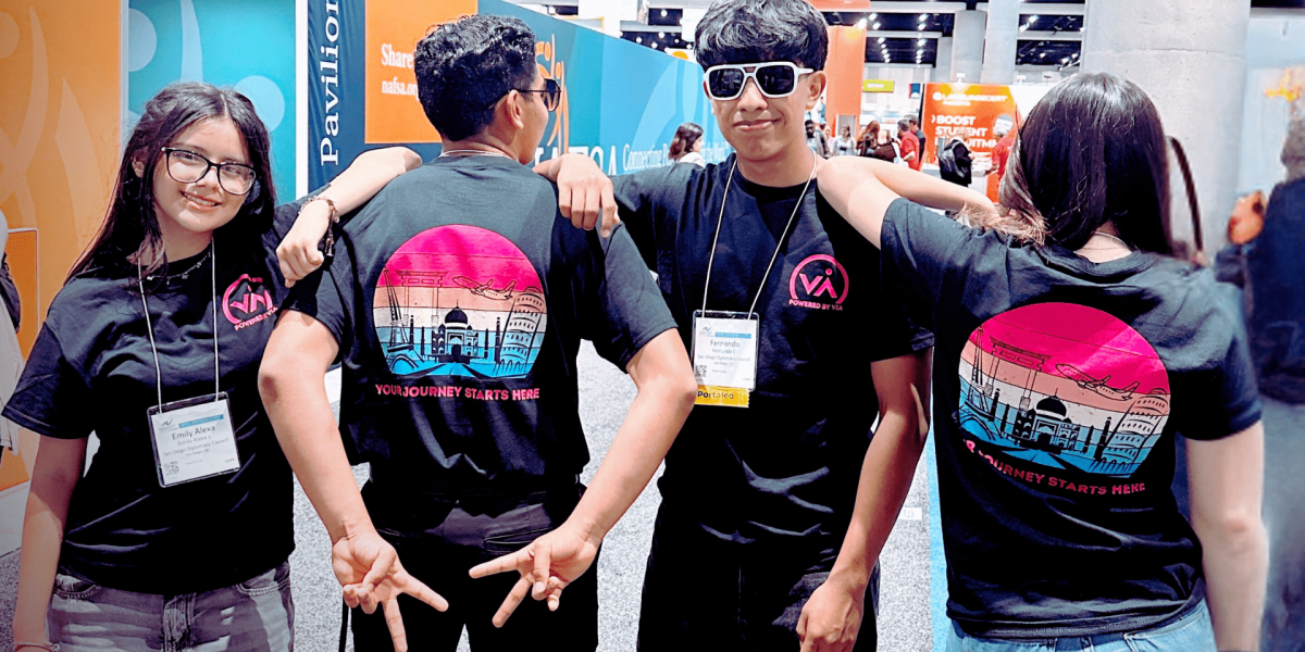 four students pose for the picture