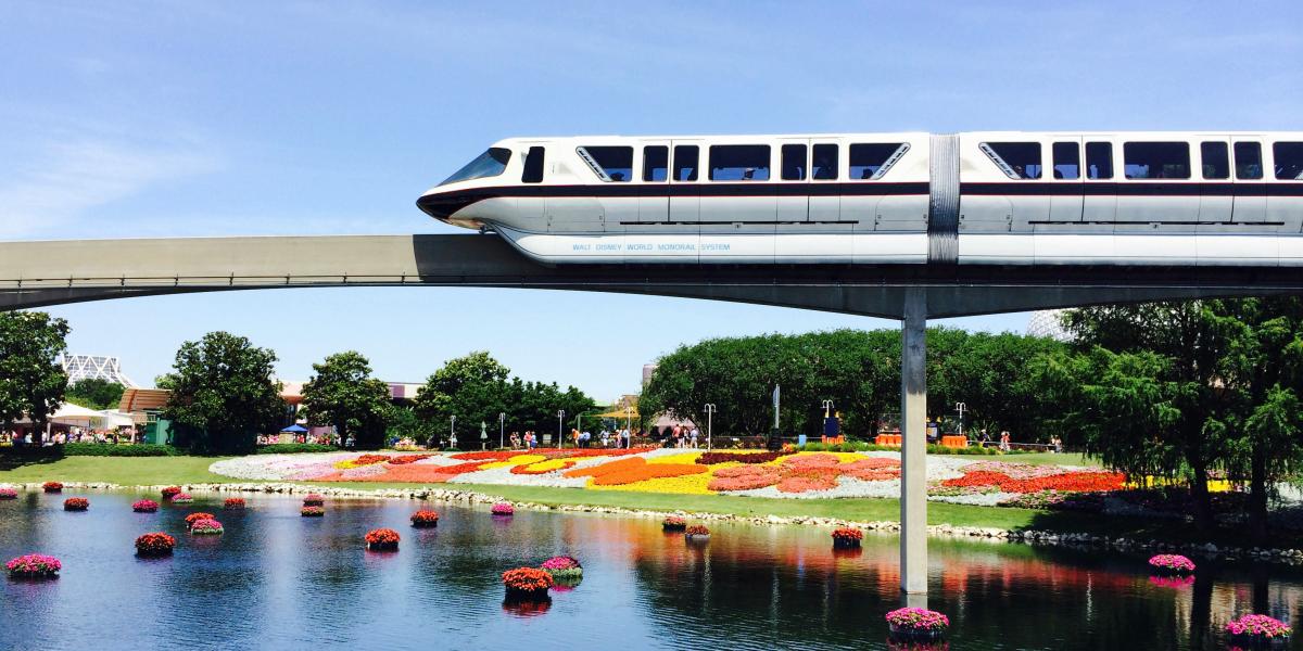 photo of the monorail in Disney World