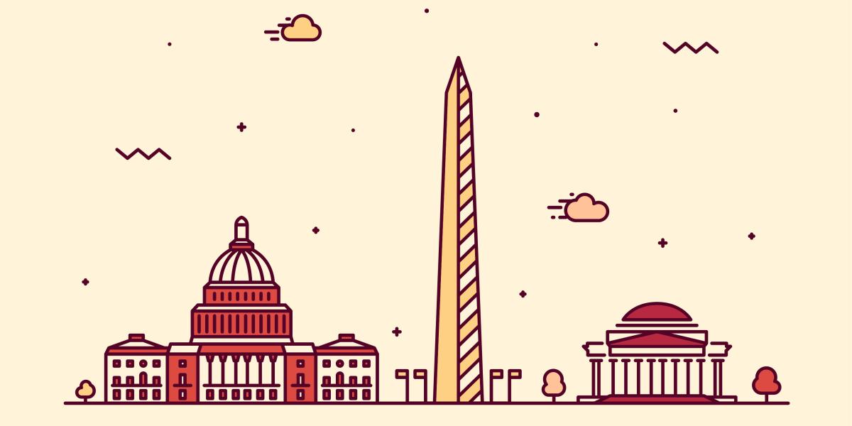 illustration of DC skyline