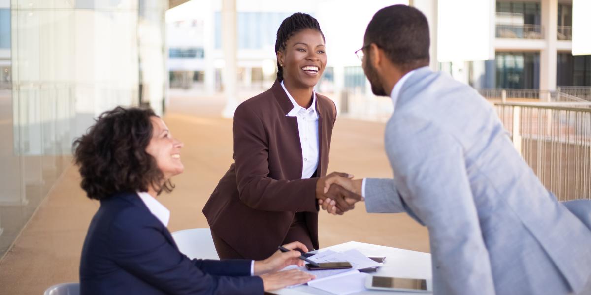 Photo of people shaking hands