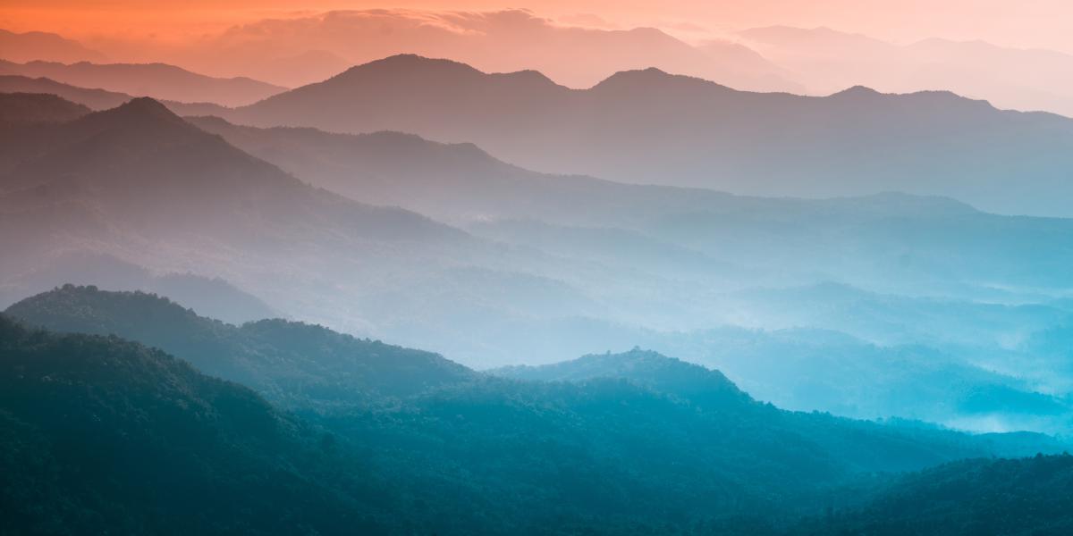 Photo of a mountain range