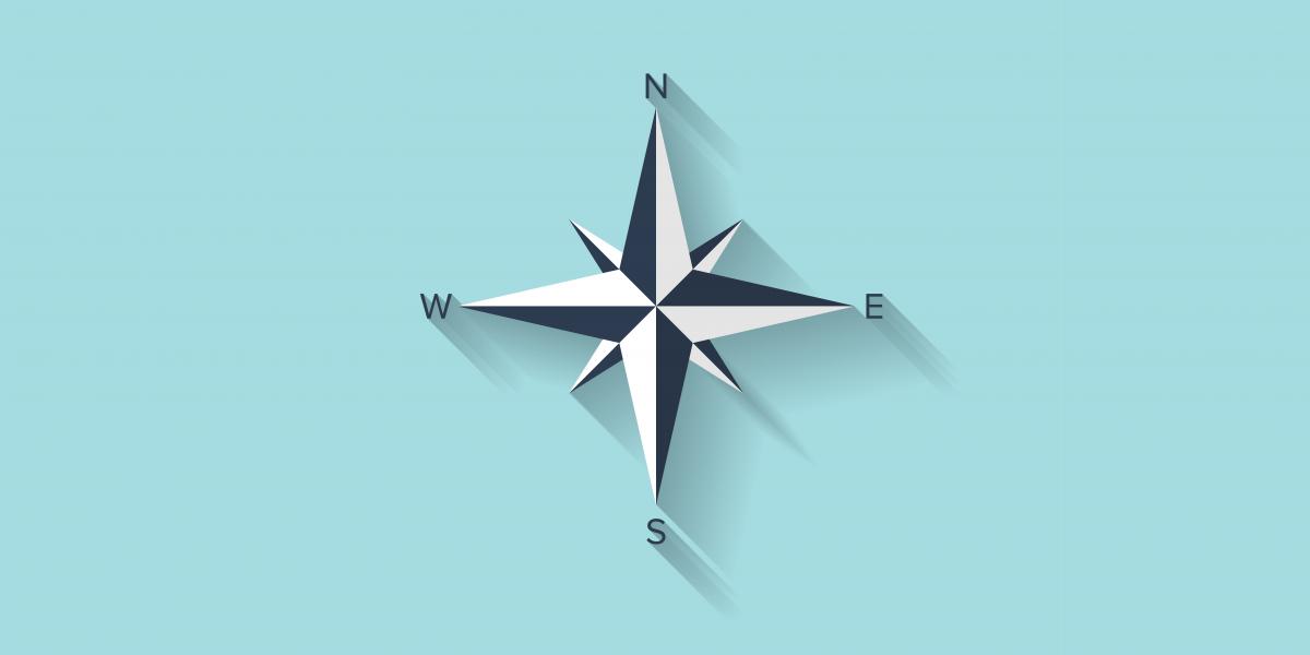 Illustration of a compass