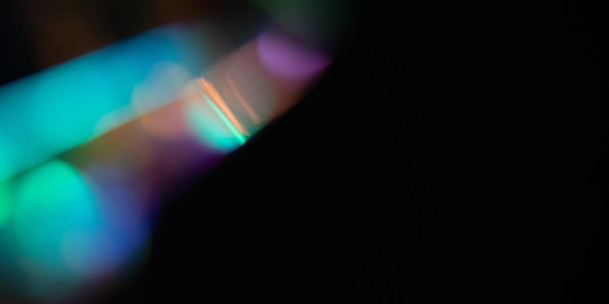 points of light in soft focus against dark background