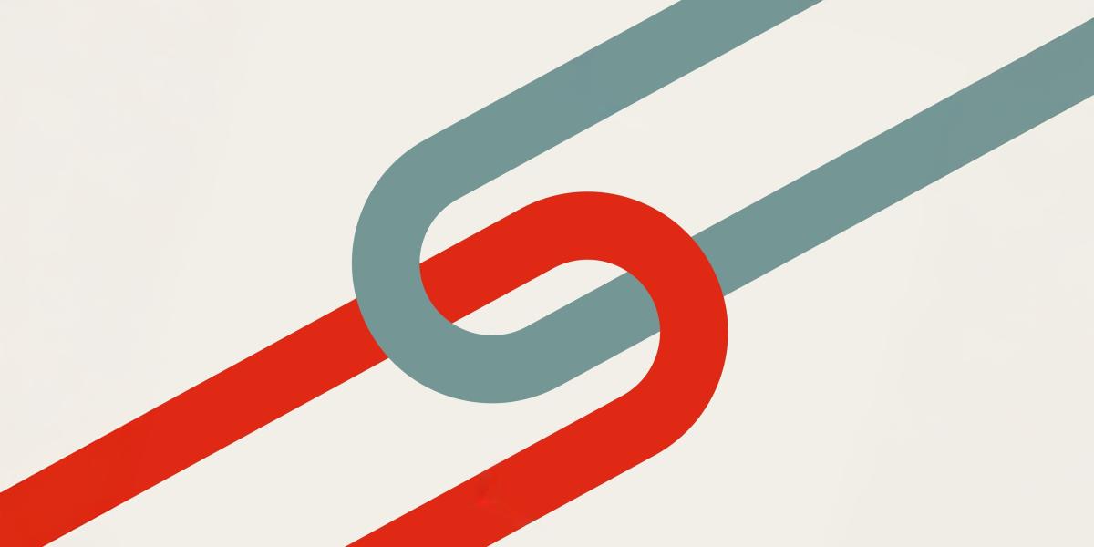 Illustration of two different colored links