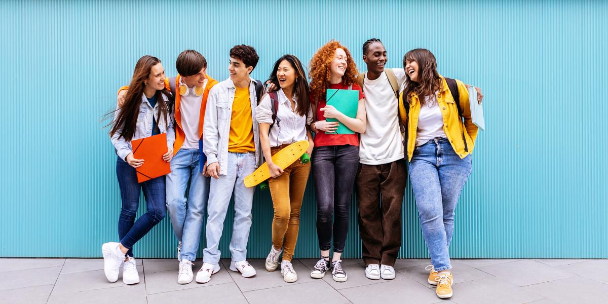 group of smiling young people