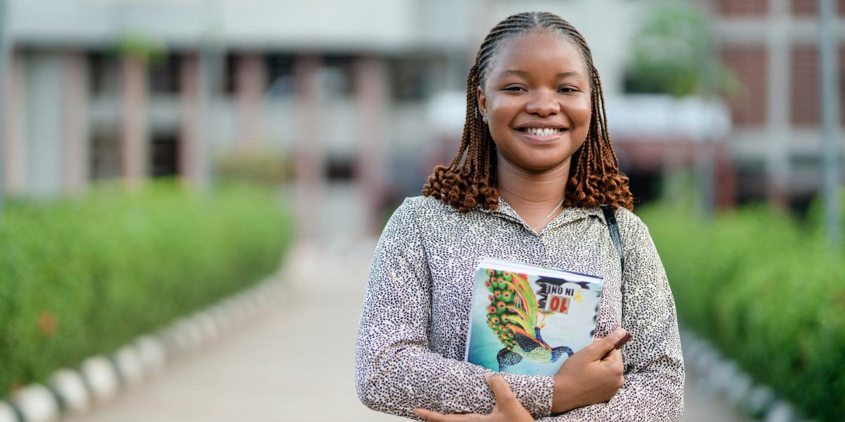 African student on a campus