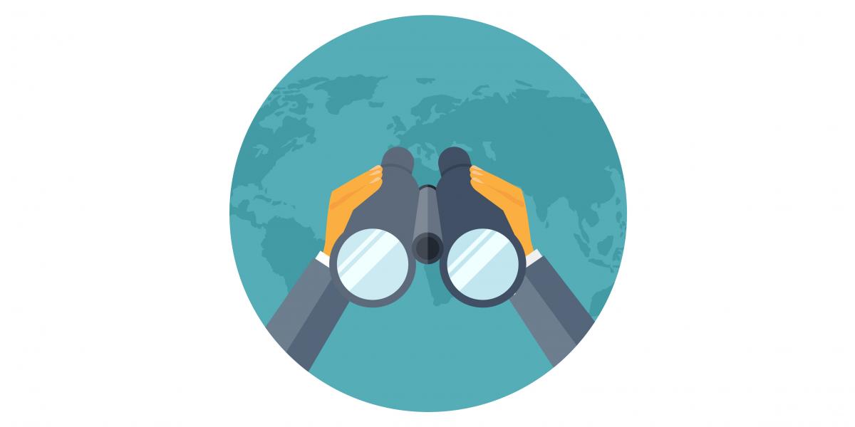 illustration of a person holding binoculars