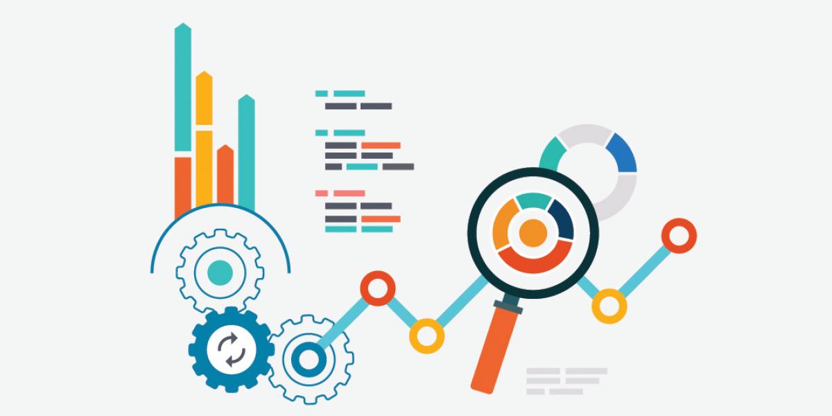 colored charts and graphs on a white background