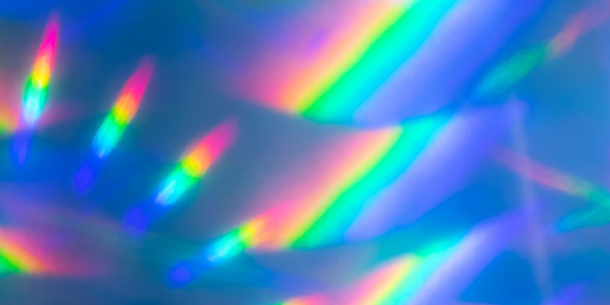 light refracting in multiple colors