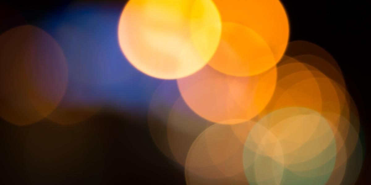 blurry lights on a black background