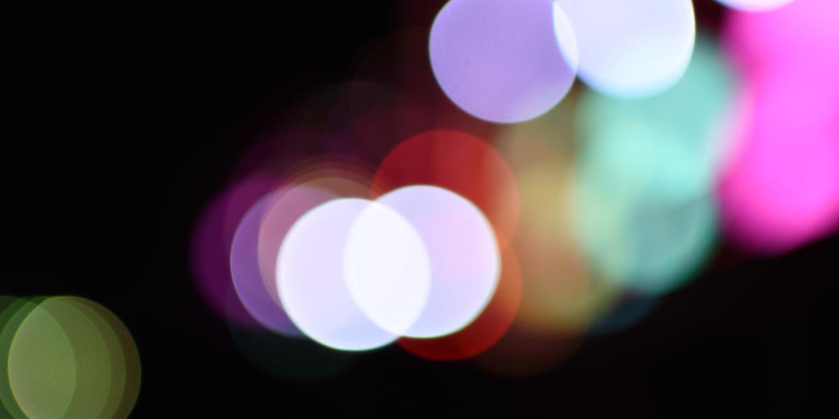 blurry lights on black background