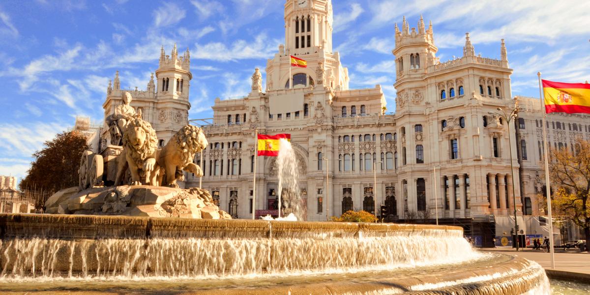 Cibeles fountain in Madrid, Spain