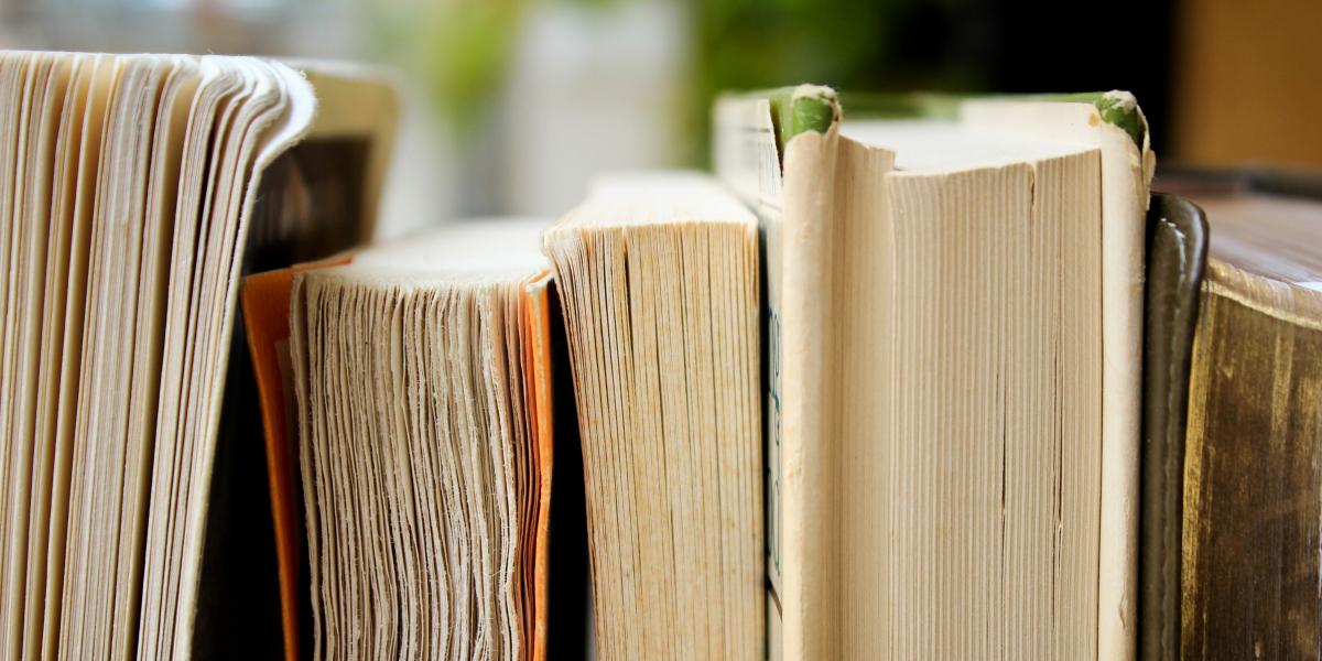 Books on a shelf