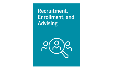 Recruitment, Enrollment and Advising graphics