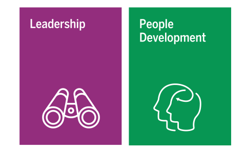 leadership and people development graphic