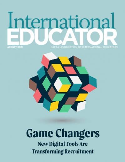 Cover for the August 2021 issue of International Educator