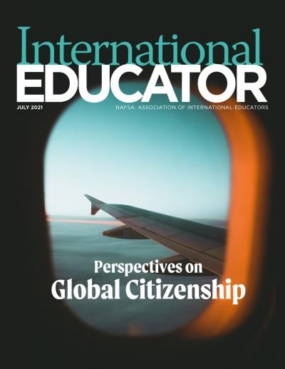 Cover for the July 2021 issue of International Educator