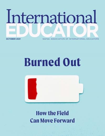 Cover for the October 2021 issue of International Educator