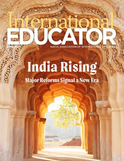 Cover for the April 2022 issue of International Educator
